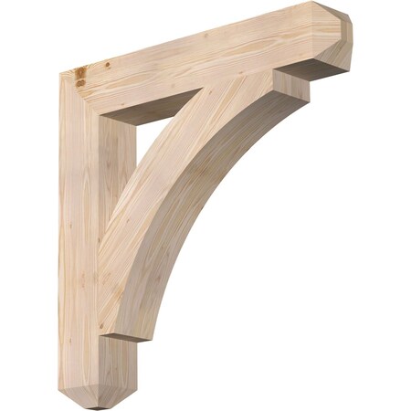 Ekena Millwork Thorton Craftsman Smooth Bracket, Douglas Fir, 5 1/2"W x 34"D x 34"H BKT06X34X34THR04SDF